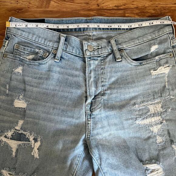 Abercrombie & Fitch Denim Distressed  Jean Shorts Men Size 30 - Picture 7 of 9
